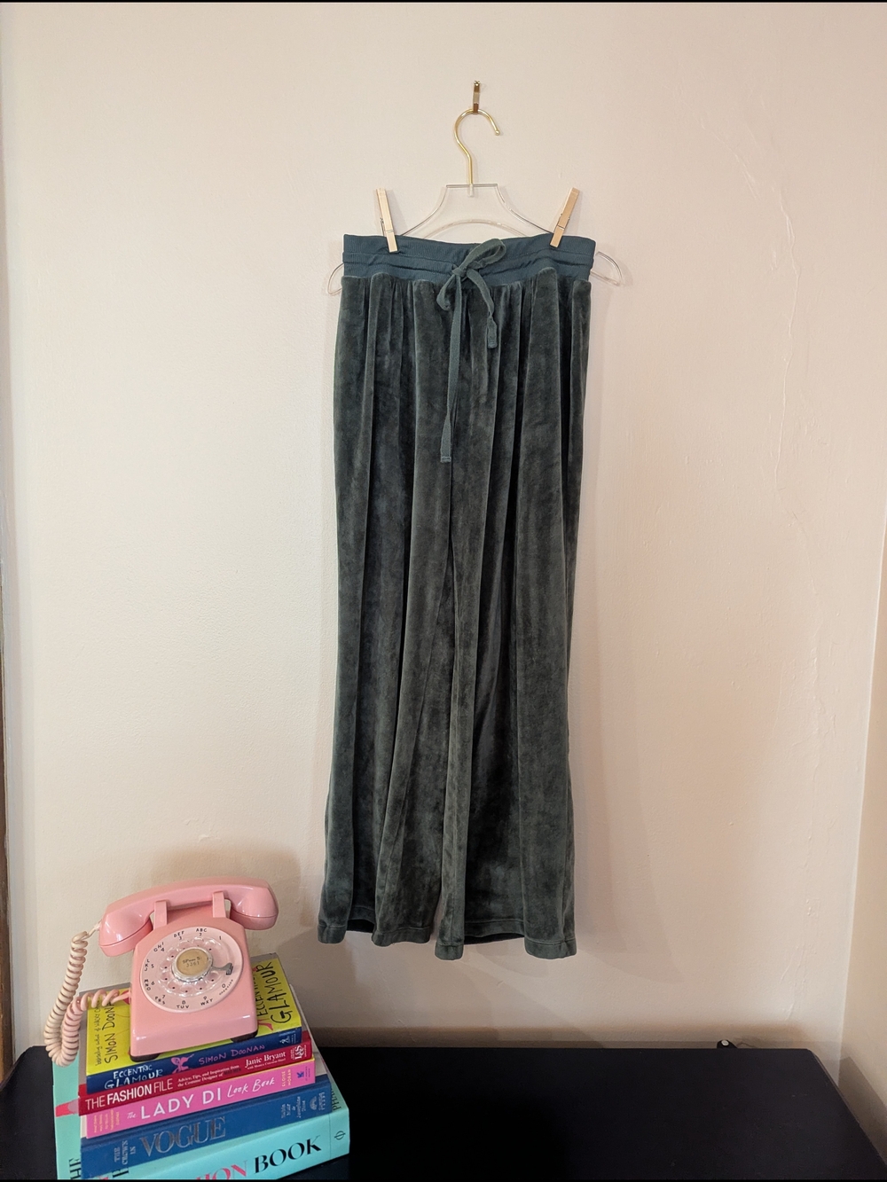 Summersalt Velour Drawstring Sweatpants In Green